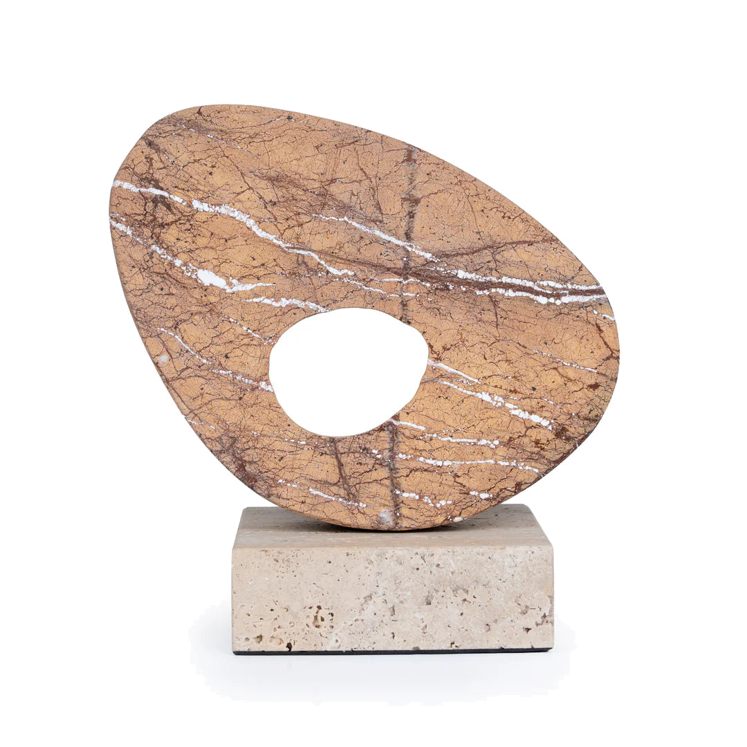 Halo Marble Sculpture - Coffee