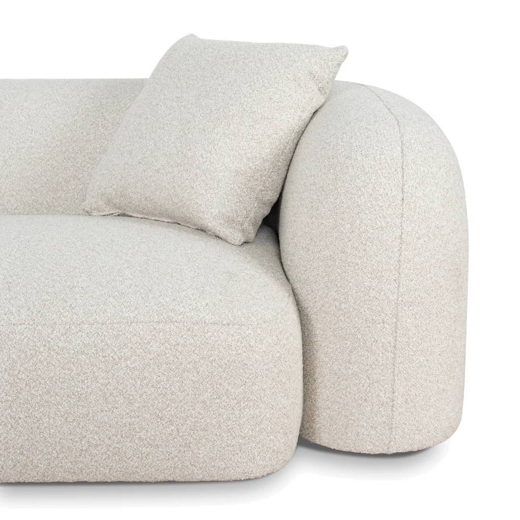 3 Seater Left Chaise Sofa - Oatmeal Beige