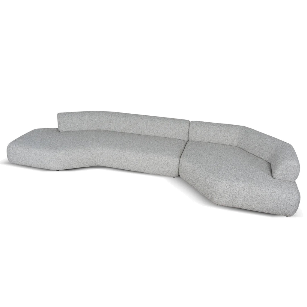 Left Chaise Corner Sofa - Noah Silver Lining
