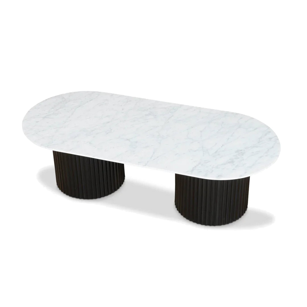 1.3m Marble Coffee Table - Black