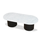 1.3m Marble Coffee Table - Black