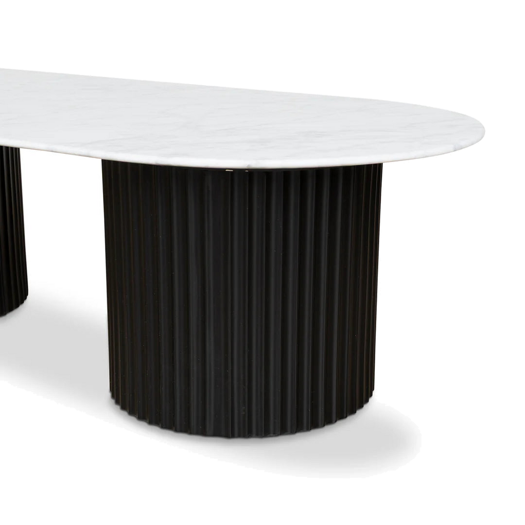 1.3m Marble Coffee Table - Black