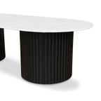 1.3m Marble Coffee Table - Black