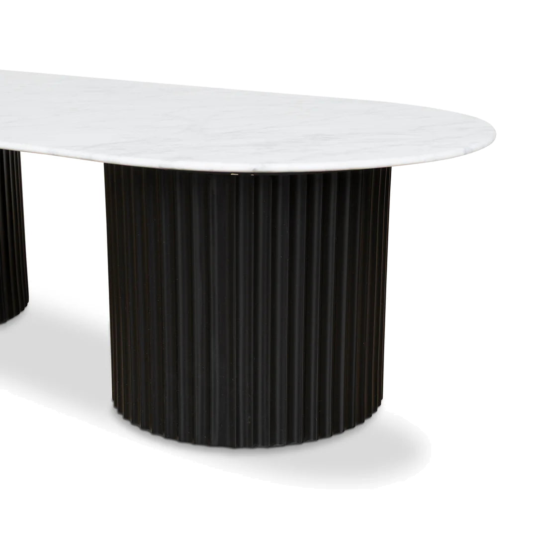 1.3m Marble Coffee Table - Black