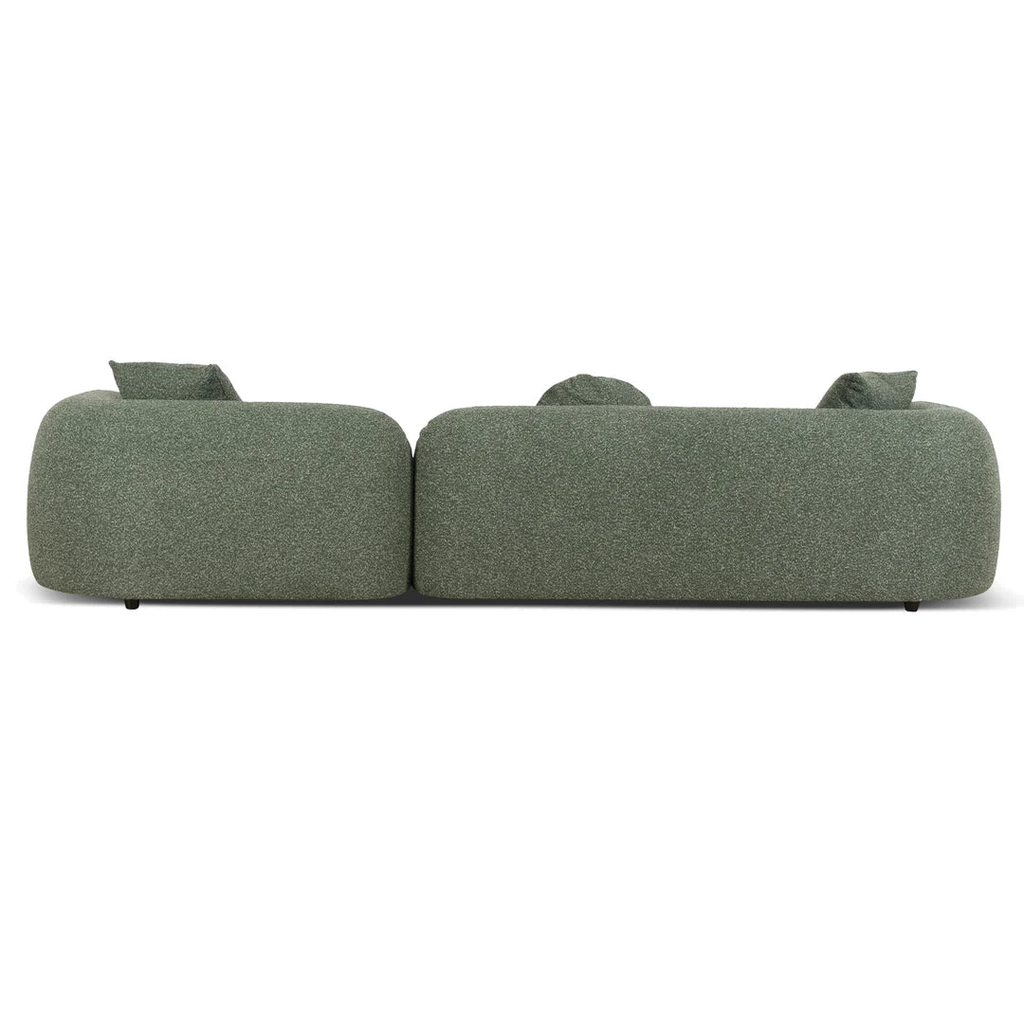 3 Seater Right Chaise Sofa - Amazon Green