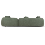 3 Seater Right Chaise Sofa - Amazon Green