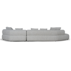 Left Chaise Corner Sofa - Noah Silver Lining