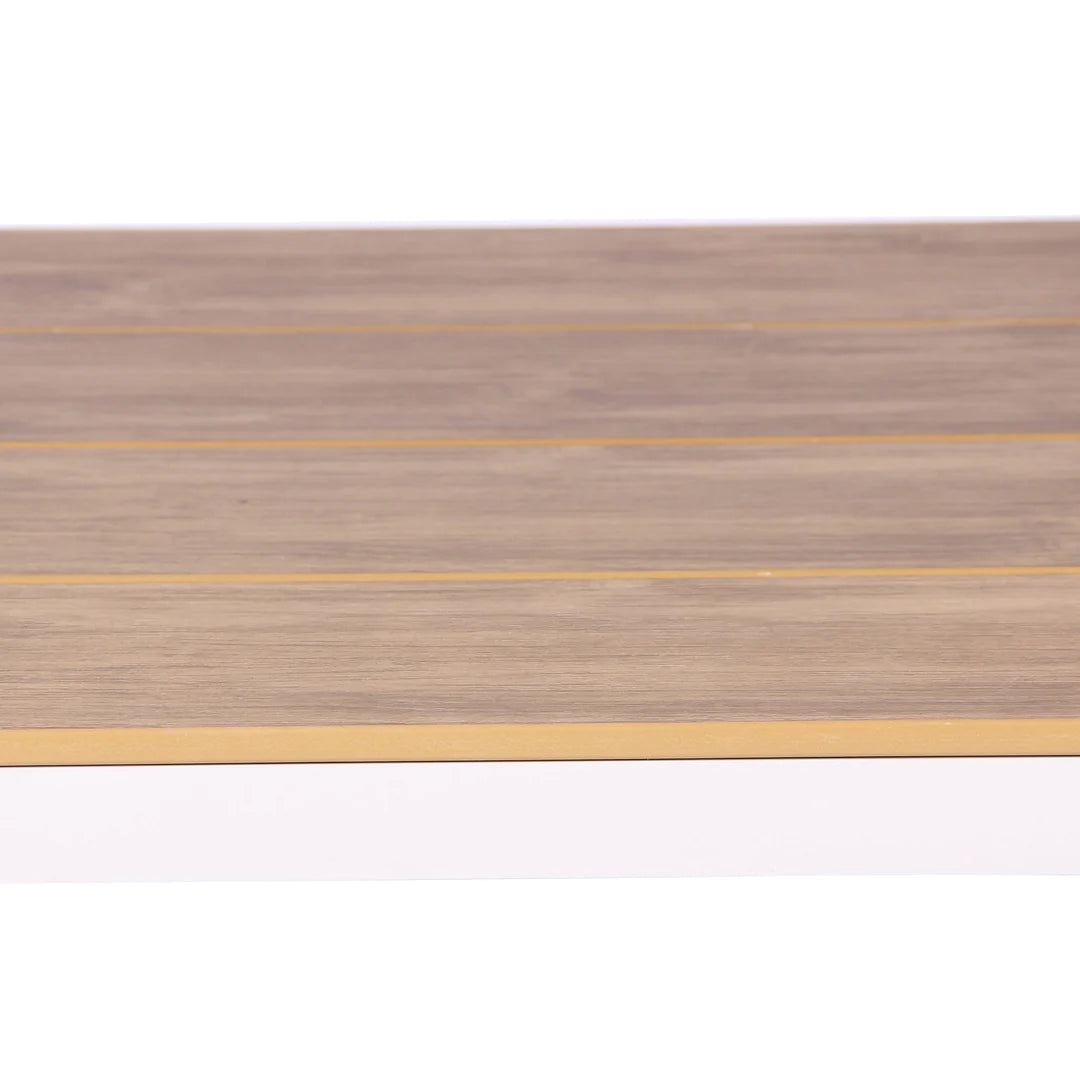 2.3m Sand White Outdoor Dining Table - Natural