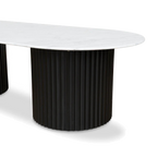 1.3m Marble Coffee Table - Black