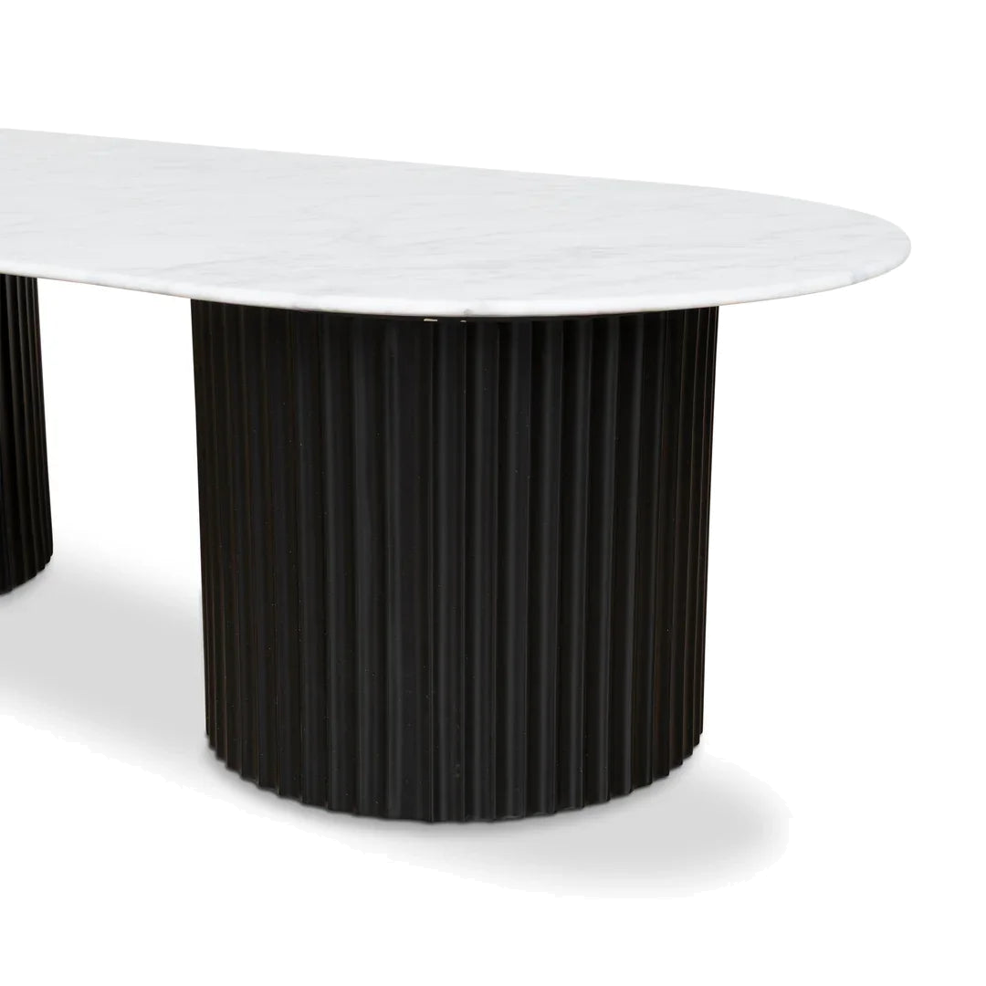 1.3m Marble Coffee Table - Black