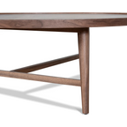 1.1m Wooden Round Coffee Table - Walnut