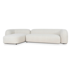 3 Seater Left Chaise Sofa - Oatmeal Beige
