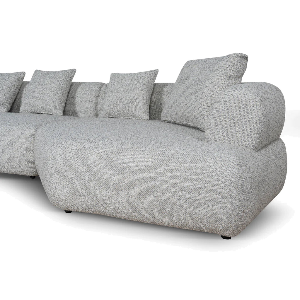 Left Chaise Corner Sofa - Noah Silver Lining