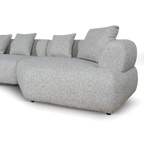 Left Chaise Corner Sofa - Noah Silver Lining