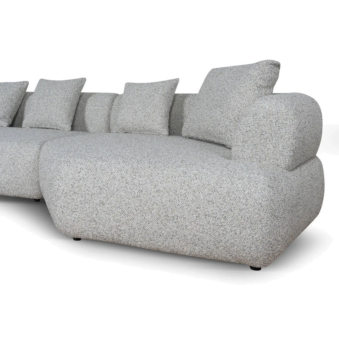 Left Chaise Corner Sofa - Noah Silver Lining