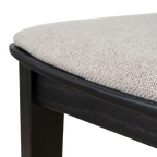 Black Dining Chair - Grey Seat (Set of 2)