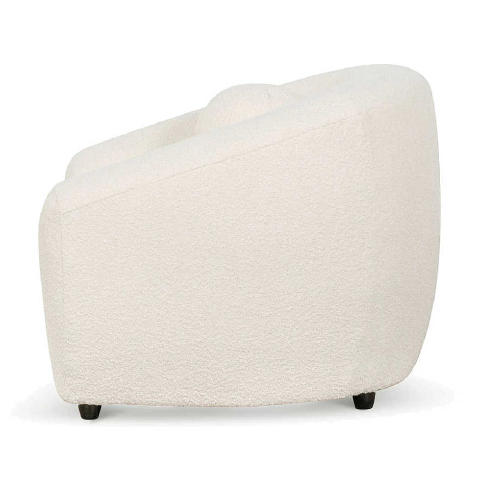 Armchair - Ivory White Boucle
