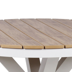 90cm Round Sand White Outdoor Dining Table - Natural