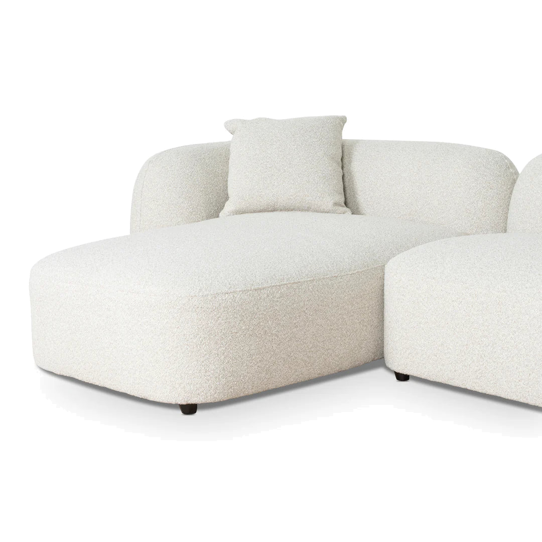 3 Seater Left Chaise Sofa - Oatmeal Beige