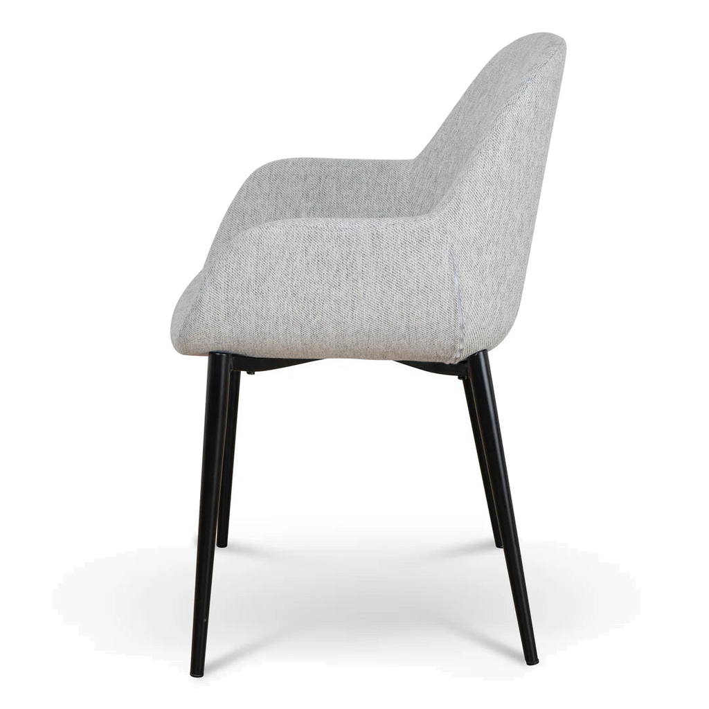 Fabric Dining chair - Silver Grey (Set of 2)
