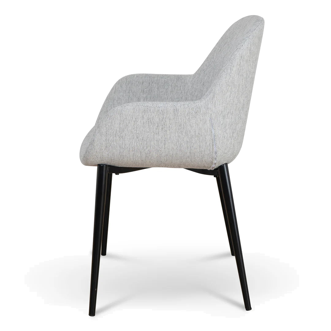 Fabric Dining chair - Silver Grey (Set of 2)