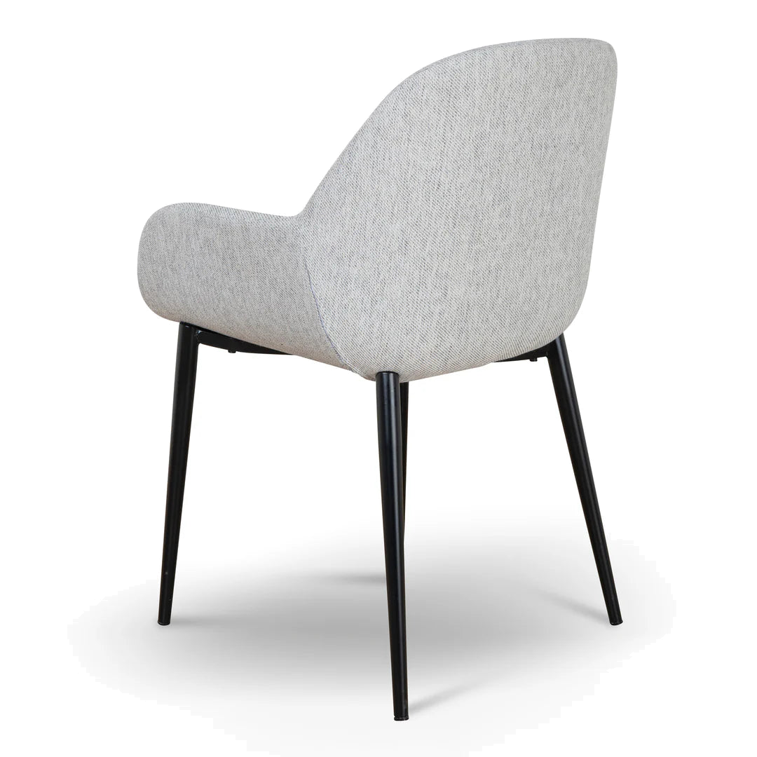 Fabric Dining chair - Silver Grey (Set of 2)