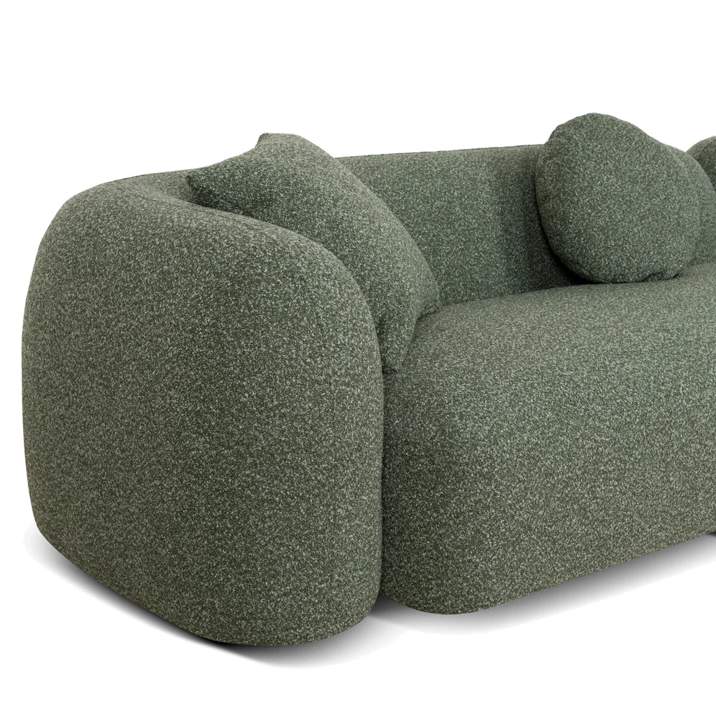 3 Seater Right Chaise Sofa - Amazon Green