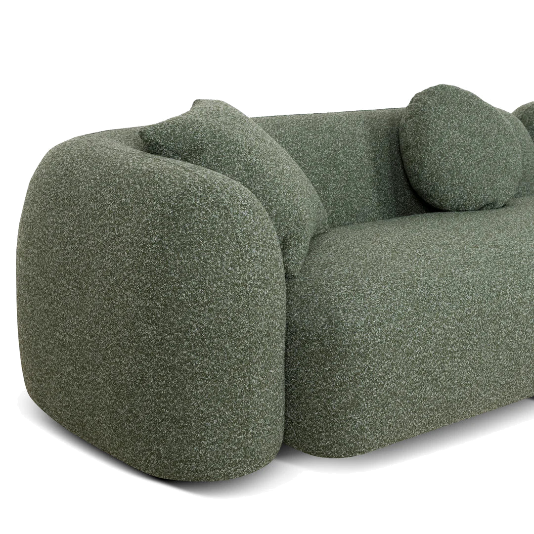 3 Seater Right Chaise Sofa - Amazon Green