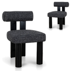 Black Dining Chair - Field Charcoal (Set of 2)