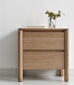 Luella 2 Drawer Bedside Table - Light Smoke