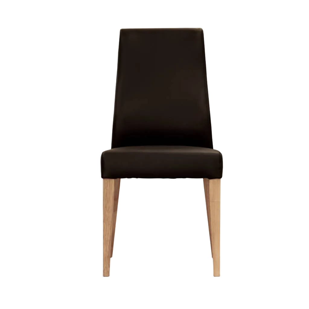Highland Dining Chair - Black PU Leather
