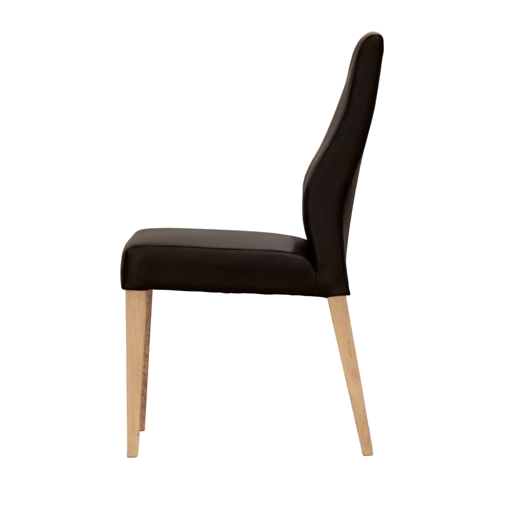 Highland Dining Chair - Black PU Leather