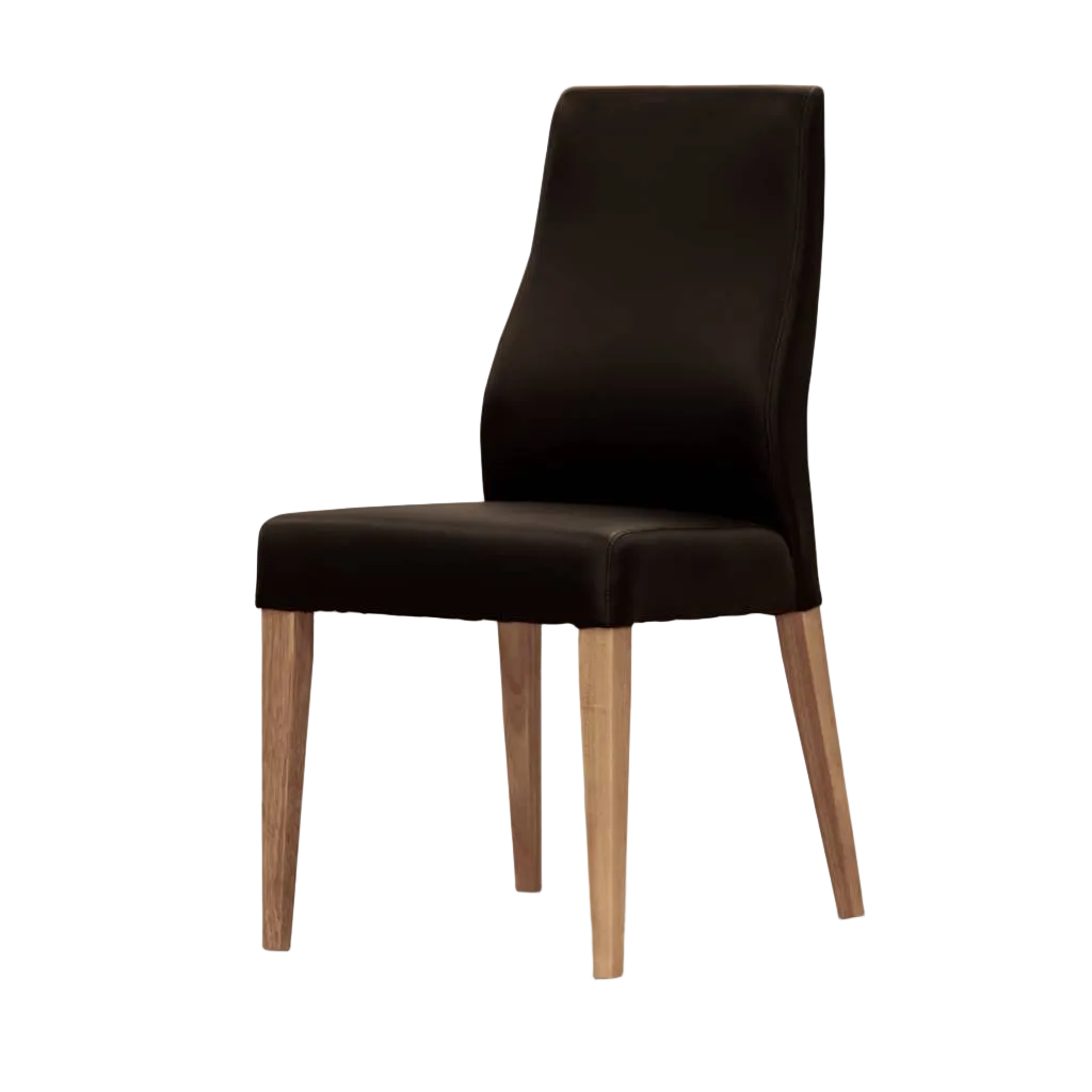 Highland Dining Chair - Black PU Leather