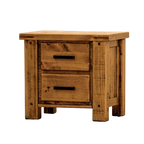 Outback 2 Drawer Bedside Table - Oak