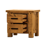 Outback 2 Drawer Bedside Table - Oak