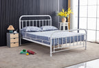 Akira Queen Metal Bed white