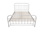 Akira Queen Metal Bed white