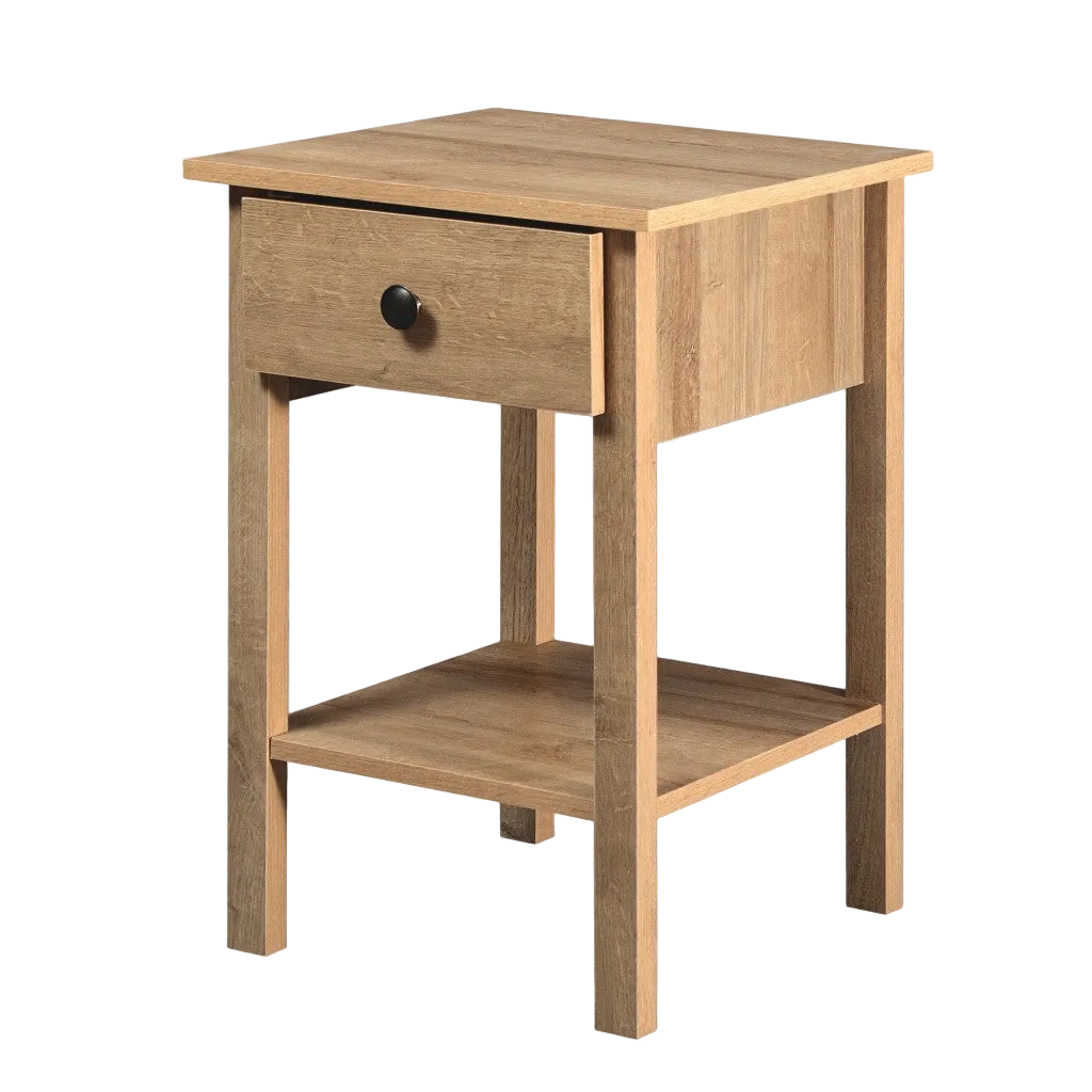 Declan 1 Drawer Bedside Table - Riviera Oak