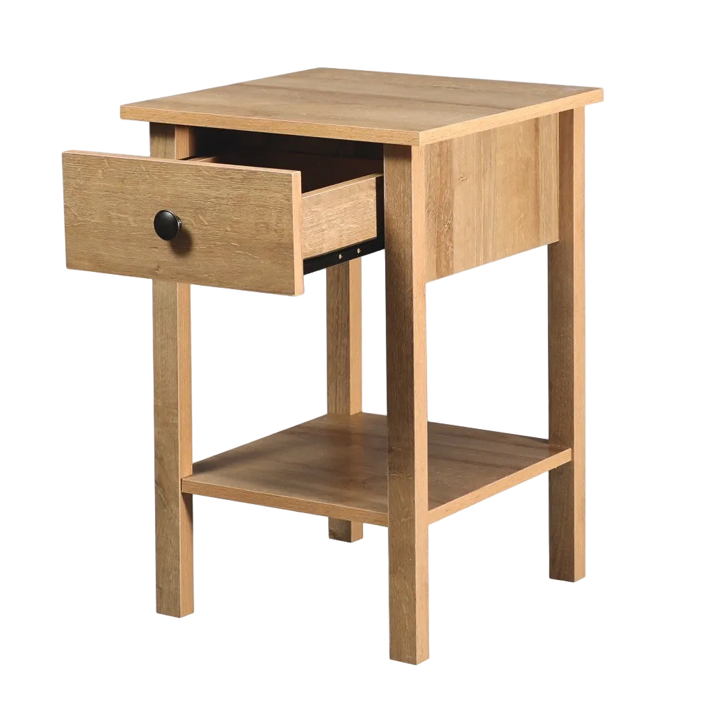 Declan 1 Drawer Bedside Table - Riviera Oak