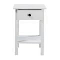 Declan 1 Drawer Bedside Table - Matte Black White