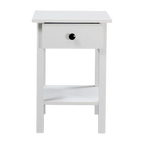 Declan 1 Drawer Bedside Table - Matte Black White