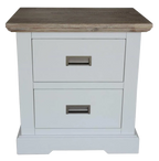 Folkestone 2 Drawer Bedside Table - Multicolour