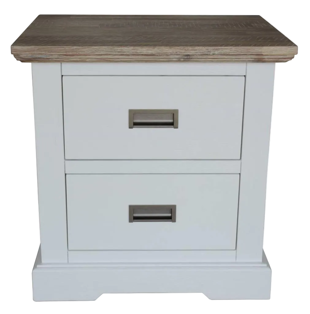 Folkestone 2 Drawer Bedside Table - Multicolour
