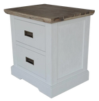 Folkestone 2 Drawer Bedside Table - Multicolour