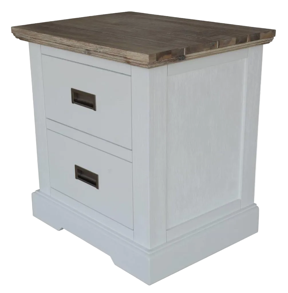 Folkestone 2 Drawer Bedside Table - Multicolour