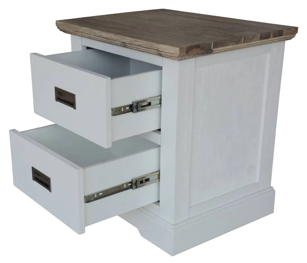 Folkestone 2 Drawer Bedside Table - Multicolour