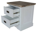 Folkestone 2 Drawer Bedside Table - Multicolour