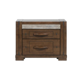 Kentucky 2 Drawer Bedside Table - Charcoal Grey