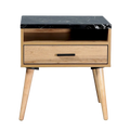 Marcello 1 Drawer Bedside Table - Wotan Oak