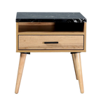 Marcello 1 Drawer Bedside Table - Wotan Oak